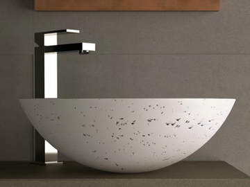 CIRCUS 43 TRAVERTINE - Countertop round washbasin by Glass Design - view 2